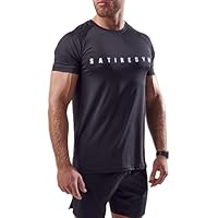 SATIRE GYM®- Fitness Slim Fit T-shirt Heren/Functionele & sneldrogende sportkleding voor heren - Geschikt als bodybuildingshirt & gymshirt voor workouts/modieus fitnessshirt voor heren (wit, XL