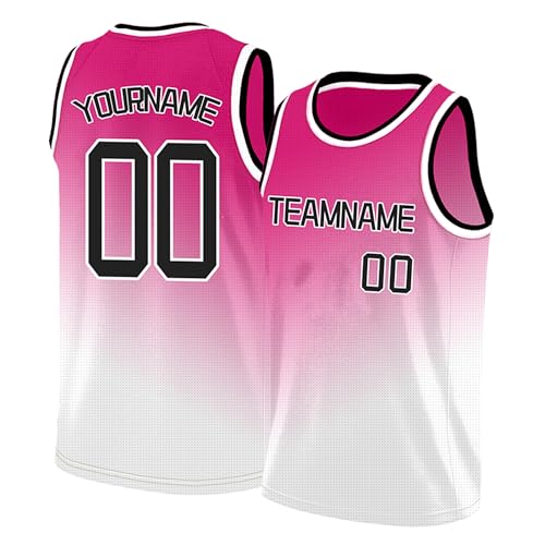 Image of Custom Basketball Jersey for Men - Personalized Name & Number, Embroidered or Printed, Athletic Shirt for Kids, Boys & Youth