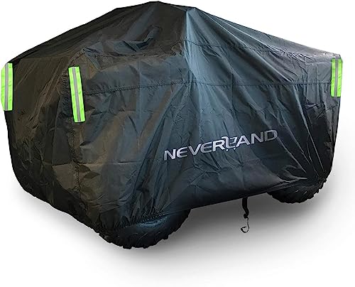 Housse Quad NEVERLAND 300D Bâche de Protection pour Quad ATV Cover avec Bandes Réfléchissantes Imperméable Coupe-Vent Anti-UV Noir 256 * 110 * 120cm