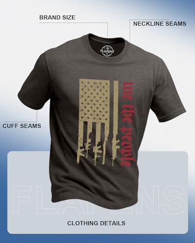 Flafens Men's 4th of July T-Shirts – Patriotic Independence Day Graphic T-Shirts for Parades, Fireworks, Family Gatherings3