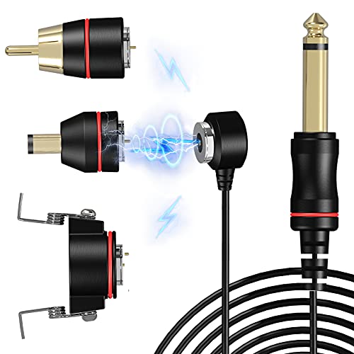 3 in 1 Tattoo Clip Cords Strong Magnetic Connection Suitable for RAC/ DC/ Hook Connector Power Supply with Soft silicone Wire, 6.5FT Long Cover