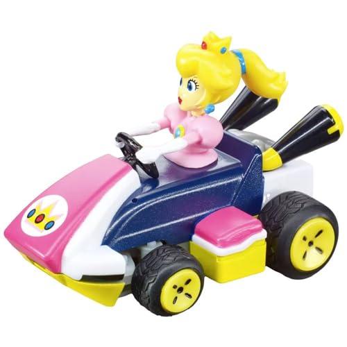 Carrera RC Mario Kart Mini RC Peach I Für Kinder und Erwachsene, Jungs & Mädchen I Einzigartige Original Lizenz I Sofortiger Fahrspaß mit Ready to Run I Authentisches Mario Kart Erlebnis