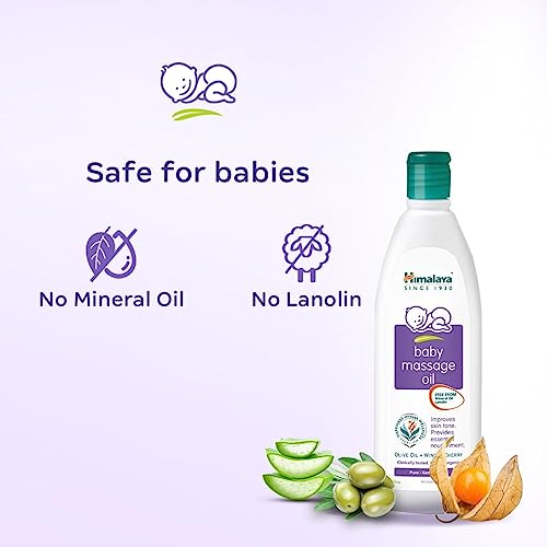 Image of Himalaya Baby Massage Oil, 1L - 500ml x Pack of 2 | with Vitamin E | for Strong Bones & Muscles |