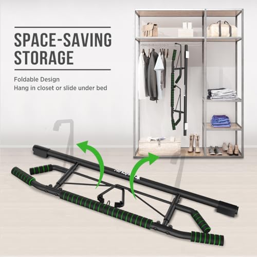 KAKICLAY New Upgrade Pull Up Bar for Doorway - Foldable Design & Space-Saving, Upto 440 Lbs Capacity, No Screwing or Slipping - USA Original Patent, Designed, Shipped, Warranty by KAKICLAY - Image 4