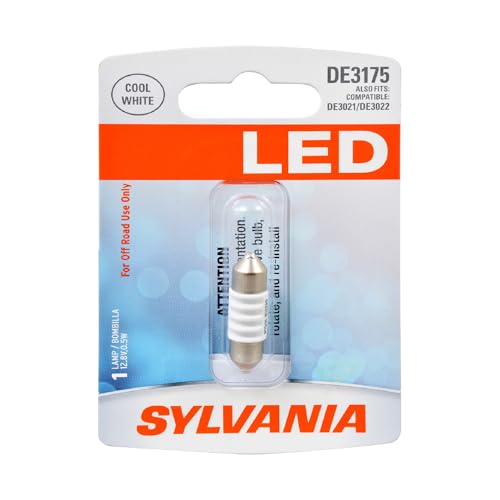 SYLVANIA - DE3175 31mm Festoon LED White Mini Bulb - Bright LED Bulb, Ideal for Interior Lighting - Map, Dome, Cargo and License Plate (Contains 1 Bulb)