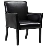 Giantex Leather Reception Guest Chairs W/Padded Seat and Arms Ergonomic Mid-Back Office Executive...