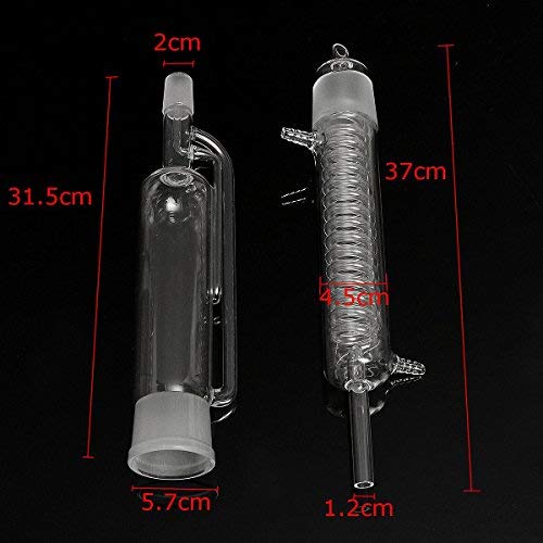 EsportsMJJ 2Pcs 500Ml Soxhlet Extracteur Condenseur En Verre 24/29 Équipement De Laboratoire