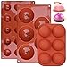 Moldes De Silicona Semiesfera,CHENKEE 3 Piezas Cavidades Con Forma Semi Esférica Bandeja De Silicona De Media Esfera Moldes Para Hornear Para Hacer Chocolate Pasteles Mousse Cúpula,5/6/15 Cavidades