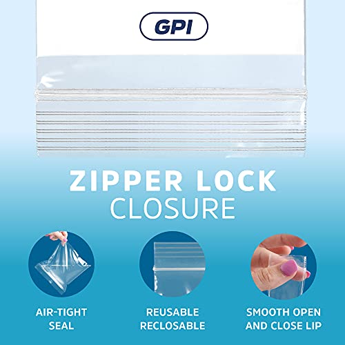 GPI - 6" x 9" - Bulk Pack of 100, 4 Mil Thick, Heavy Duty, Clear Plastic Reclosable Zip Bags, With Write-on White Block for Labeling, Strong & Durable Poly Baggies With Resealable Zipper Top Lock. by GPI - Image 5