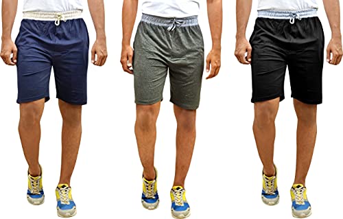 Image of MOTUS Men Cotton Shorts Combo Pack of 3