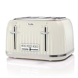 Breville VTT702 Impressions 4-Slice Toaster with High-Lift and Wide Slots, Cream