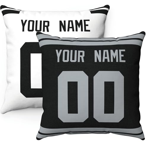 Image of ANTKING Throw Pillow 2 Pack Custom Any Name and Number Personalized Gift for Men Women Boys