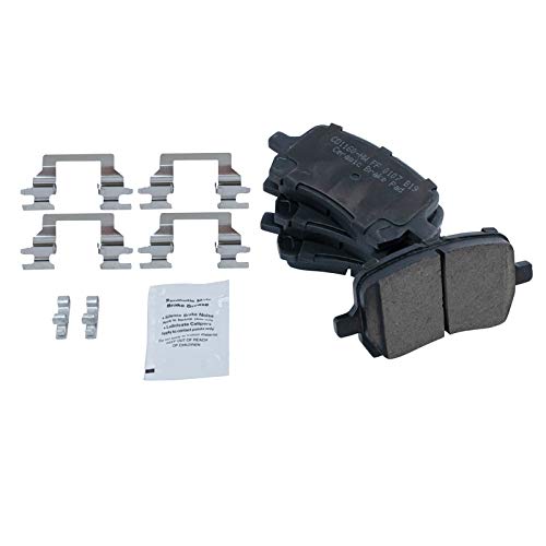 Image of TRQ Performance Front Brake Pad and Rotor Set Ceramic Coated Drilled