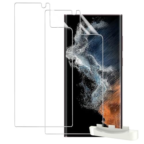 iXinQu Samsung Galaxy S22 Ultra/ S23 Ultra p tB 2 NV[S22Eg یtB P[XɊȂ S ی V[g SCG14 SC-52C TPU Ή tB C wF