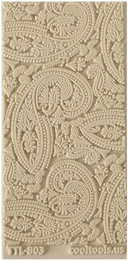 Cool Tools - Flexible Texture Tile - Mehndi Paisley - 4 X 2