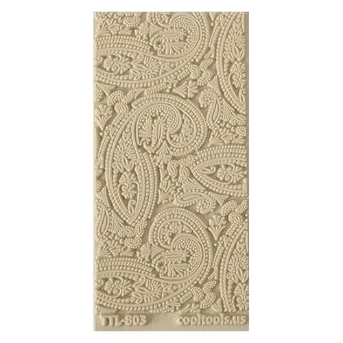Cool Tools - Flexible Texture Tile - Mehndi Paisley - 4" X 2" #TOP2