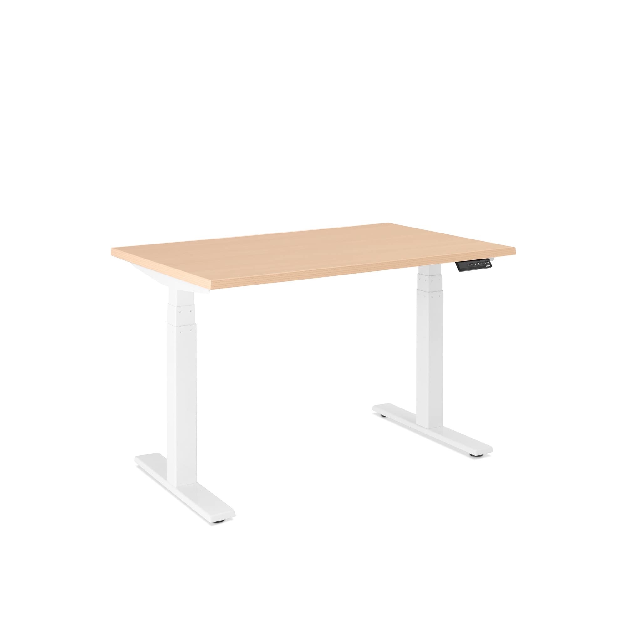 Poppin Series A Single Desk - 47" White Laminate Top With Sturdy Steel Legs, Easy Assembly