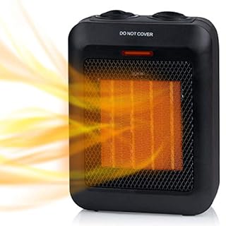 Portable Electric Space Heater 1500W/750W, Ceramic Room Heater with Tip-Over and Overheat Protection, Heat up 200 Square Feet in Seconds, Safe and Quiet for Office Home Room Desk Indoor Use (Black)