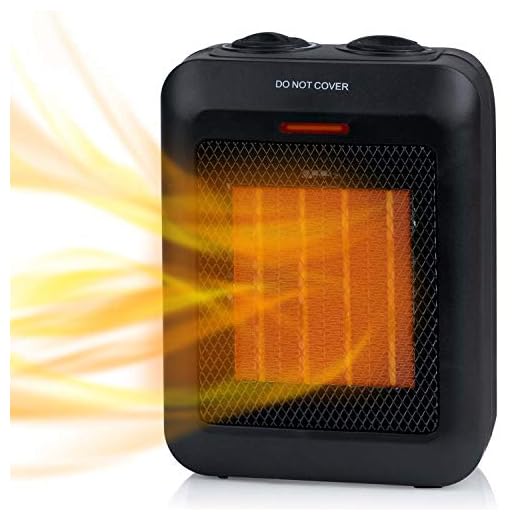 Portable Electric Space Heater 1500W/750W, Ceramic Room Heater with Tip-Over and Overheat Protection, 200 sq. Ft Fast Heating for Indoor Desk Office Floor, Black