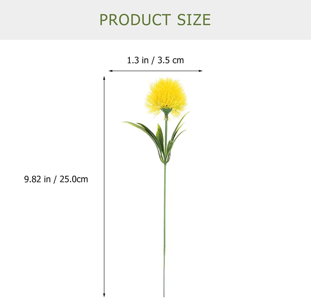 Alipis Dandelion Artificial Flowers Bouquet Faux Floral Decor for Wedding Centerpiece Home Office Table Decoration No Water Needed 9.84X4.13X1.37In