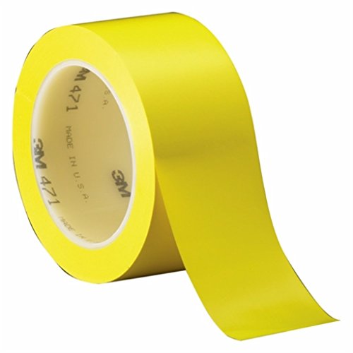3M 471 Hochwertiges Weich-PVC-Klebeband, 38 mm x 33 m, Gelb (24-er Pack)