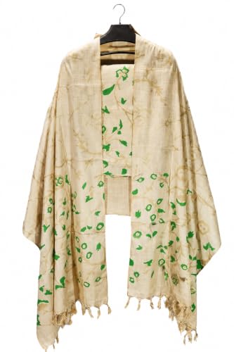 Image of HAIDER ALI Handloom Cotton Silk Screen Print Unstitched Suit Set for Women with Dupatta | Salwar Suit Dress Material for Women & Girls 01