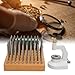HERCHR Watchmaker Jewelling Punching Kit, Watch Repair Staking Tool Press Set with 50 Punch Pins 10 Stakes