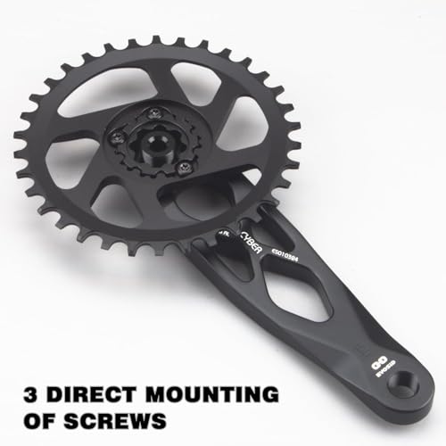 EVOSID Mountain Bike Crankset, Bicycle Crank Arm Set 165/170/175mm R-SPEC Trail Enduro Dub 29 Hollow Bike Crank Spindle CNC Suitable for DH AM XC (Black-165mm) by EVOSID - Used condition - Image 6