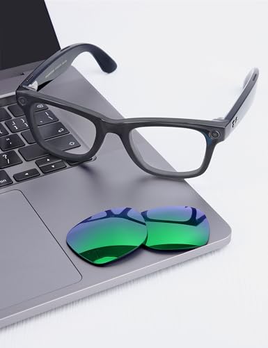 Image of Mryok Replacement Lenses Compatible with Ray-Ban Meta Wayfarer RW4006 50mm / Gen 2 RW4012 50mm Smart Glasses, HD Polarized
