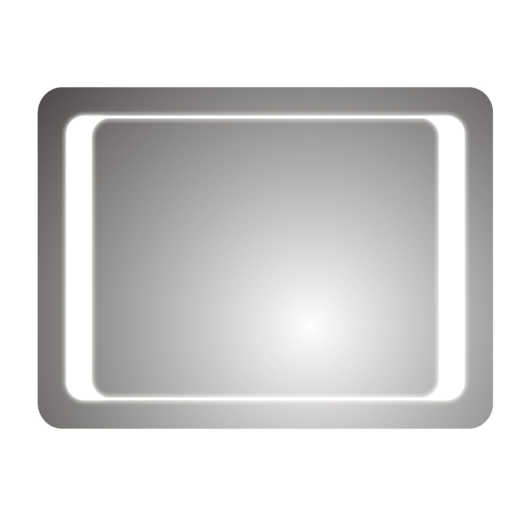 Ibathuk Mirror Nova Led Bathroom Soft Rectangular Frameless Light Up With Motion Sensor And Demister Bright Modern Wall Mounted Ip44 Design For Daily Grooming 650X900mm