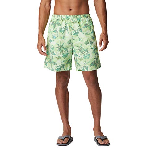 Columbia PFG Men’s Super Backcast Water Shorts, Quick Dry, Sun Protection, Lime Glow Martini Marlin Print, Small
