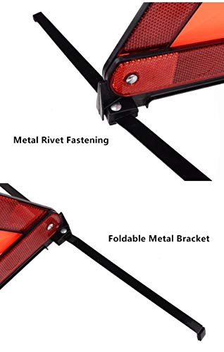 image for aikko Safety Triangle Kit Road Emergency Warning Reflector Roadside Re