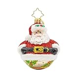 Christopher Radko Hand-Crafted European Glass Christmas Tree Decorative Ornament, Jolly Holly Claus Gem