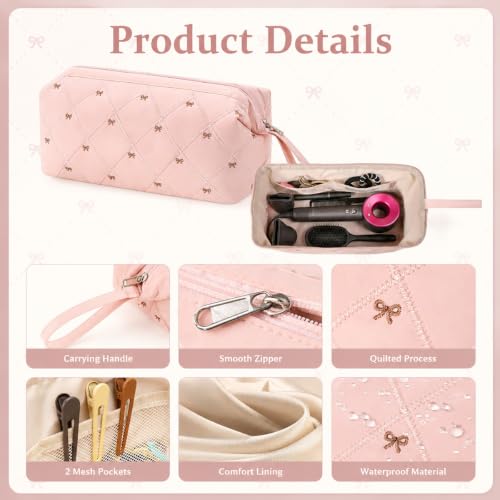 Image of MAYCREATE Travel Hair Tools Bag Large Quilted Dryer Curling Iron Case