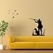 Produktbild Dalxsh Hunter Mit Hund Vögel   Wandkunst   Wanddekor Jagd Tapete Dekor Wohnzimmer Schlafzimmer Kunst Applique Aufkleber Aufkleber 58X62 Cm