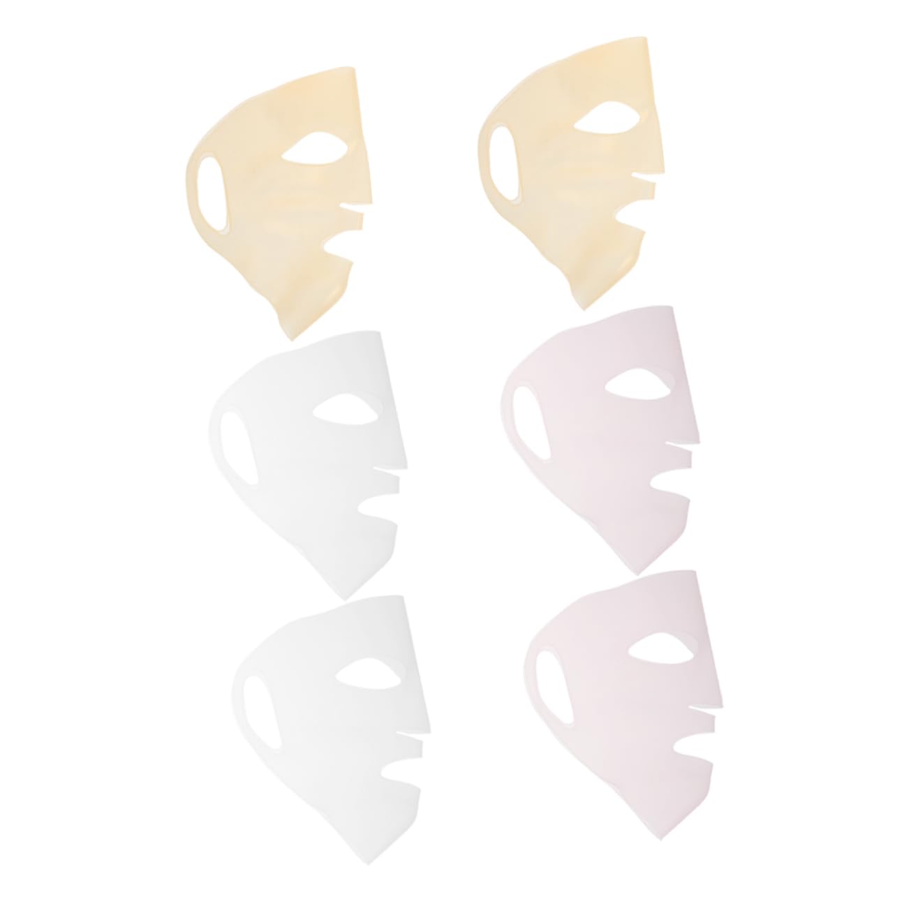 minkissy 5 Set Di Per Il Set Di Bellezza Maschera in Silicone Riutilizzabile Per La Della Pelle Per Idratare E Illuminare 6 Pezzi * 5