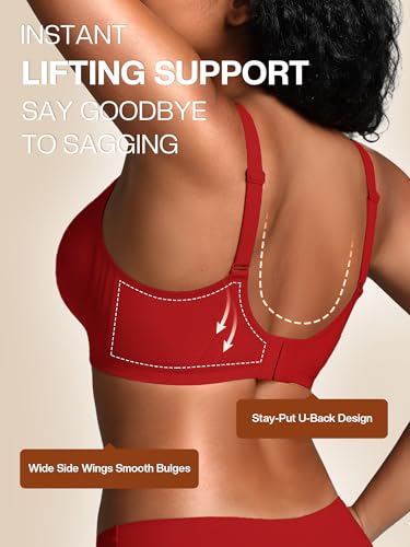 Image of Wireless Jelly Bras for Women No Underwire with Support - S-2XL Seamless Bralettes Everyday Comfort Tshirt Padded Bra