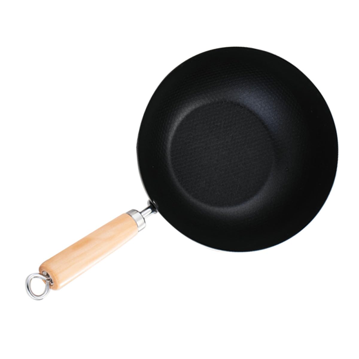 ULTECHNOVO Mini Wok Antiaderente in Acciaio Inox 22 Cm senza Coperchio, Padella per Friggere Uova con Manico Ergonomico, Compatibile con Piani Cottura a Induzione, Gas ed Elettrici, per Uso
