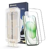 【光沢】MAGIC JOHN 対応 iPhone 15 Plus/16 Plus 用 ガラスフィルム 2枚セット 高透過率 マジックガイド枠付き 貼り付けに簡単 ズレなく 気泡レス 9H硬度 耐衝撃 飛散防止 触り心地良い