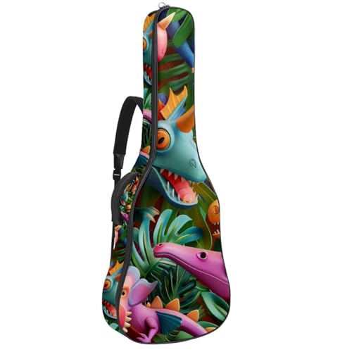 Sac guitare acoustique dinosaure pour aller en cours de musique