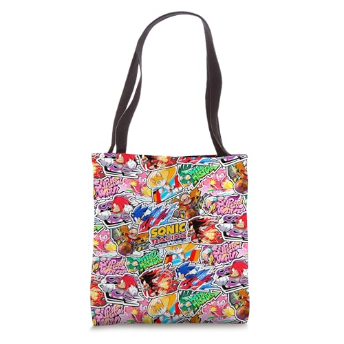Bolso tipo tote con calcomanías de Sonic Racing CrossWorlds miniatura 1