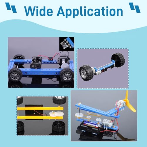 Bricool DCS-809 116Pcs Plastic Belt Pulley Gear Set With Rubber Belts Band, Plastic Model Accessories, Combination Package For Diy Robot Car Rc Airplane Helicopter Toy Model Science Experiments thumb #3
