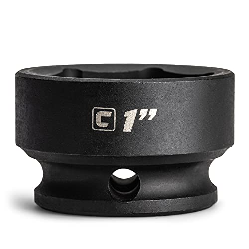 Image of Capri Tools 1 in. Stubby Impact Socket, 3 /8 in. Drive, 6 Point, SAE