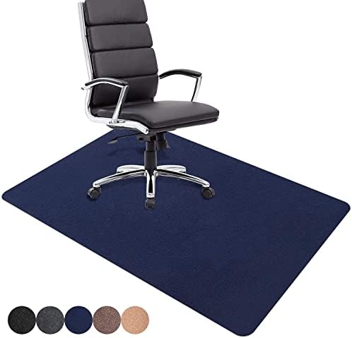 DELAM Office Chair Mat for Hardwood Floor & Tile Floor, Under Desk Chair Mats for Rolling Chair, Computer Chair Mat for Gaming, Large Anti-Slip Floor Protector Rug, Not for Carpet, 47"x35", Blue