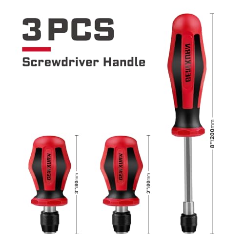 Image of Geinxurn 3Pieces Magnetic Changeable Head Manual Screwdriver Holder