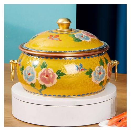 Olla para hotpot de cobre amarillo 14x15.5 cm miniatura 7