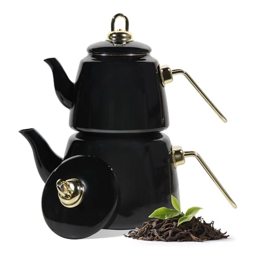 Homelux Teekanne Set, Wasserkessel Induktion Teekocher aus Emaille,...