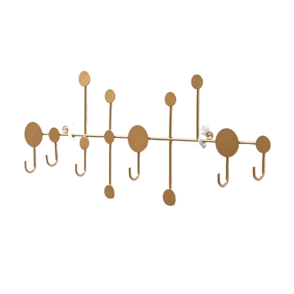 YQINQIN83B Coat Hangers Creative Coat Rack Wall Mount Entryway Metal Hat for Hanging, Jacket, Clothes for Bedroom(Gold,Large)