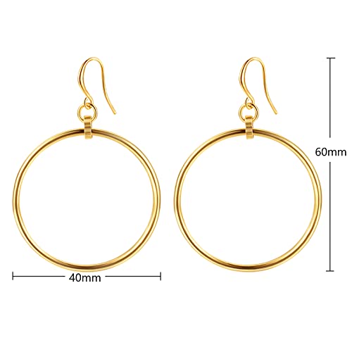 Gold Earrings for Women 14k Gold Plated Threaded Pearl Drop Earrings Hypoallergenic Dainty Baroque Pearl Geometric Rectangle Waterdrop Dangle Statement Earrings for Women Trendy4