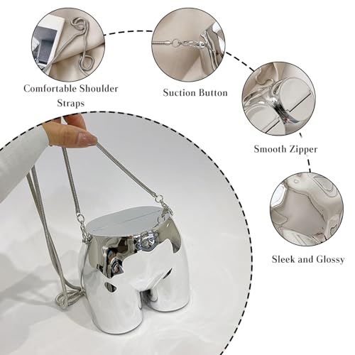 Mini Evening Bag for Women Novelty Hip Shaped Clutch Bag Acrylic Handbag Bridal Wedding Purse Elegant Shoulder Bag4